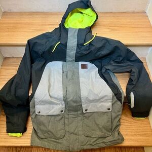 Men's Black and Gray Hooded Jacket by DC